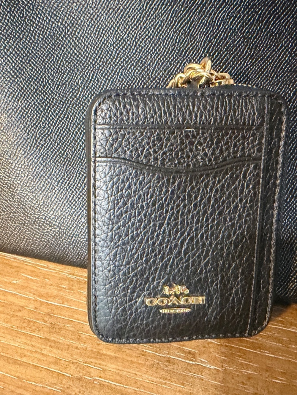 Coach Black Crossgrain Leather Gallery Tote & Matching Mini Skinny ID Wallet Set - Picture 2 of 12